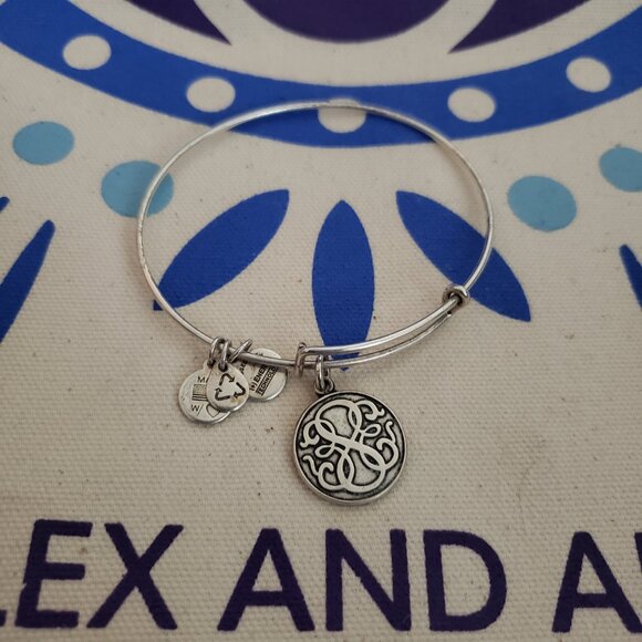 Jewelry - VGC Alex and Ani Path Of Life Bracelet Bangle Silver  65